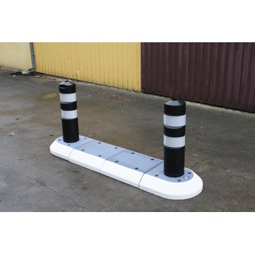 TDJ Helleblok 200x50cm med 2 pullerter TDJ Helleblok 200x50cm med 2 pullerter