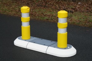 TDJ Helleblok 150x50cm med 2 pullerter